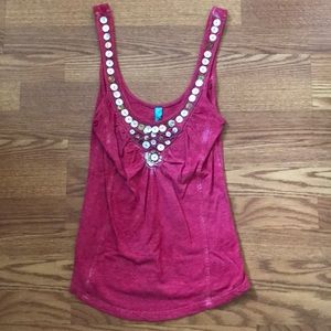 Free People Pink Embellished Tank Top